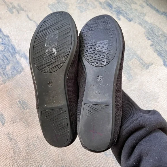 ROTHYS THE LOAFER ALMOND TOE SIZE 6.5 BLACK - Picture 8 of 9